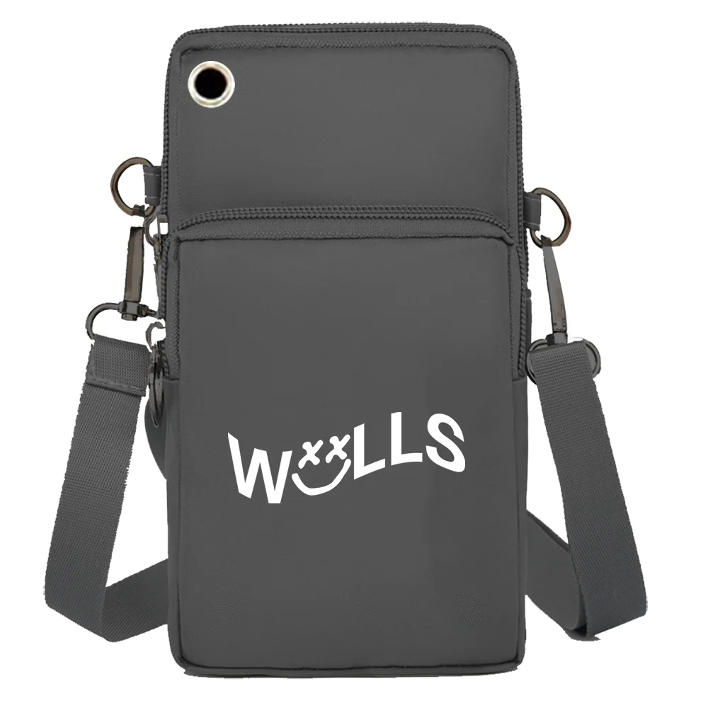 Mobile Phone Bag Wrist Pack Wallets Card Holder Shoulder Bags for Apple/Huawei/Samsung Cell Phone Packet Walls Print Organizer