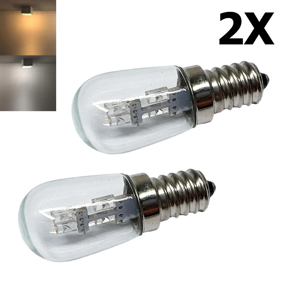 

2X E12 LED Light Bulbs 0.5W Refrigerator Decoration Luminaire Microwave Lighting Freezer Lights White Home 110V Lamp Corn