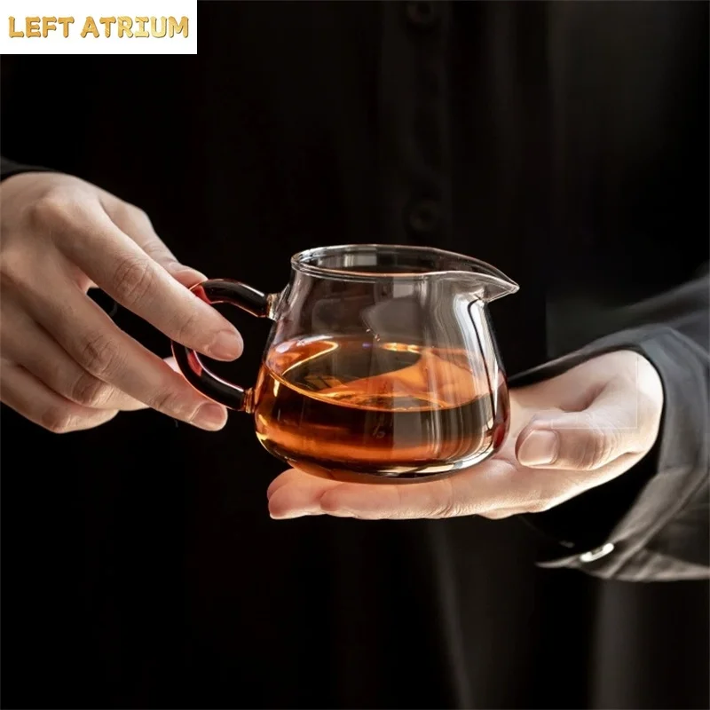 200ml Heat Resistant Glass Fair Cup Household Pourer Glass Creamer Pot Coffee Tea Glass Dispenser Chahai Kungfu Tea Set Accessor
