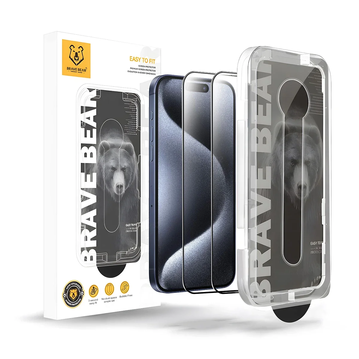 

2PCS Screen Protector For iPhone 16 15 14 13 12 Pro Max Plus Tempered Glass Phone Shockproof Protective Film Phone Accessories