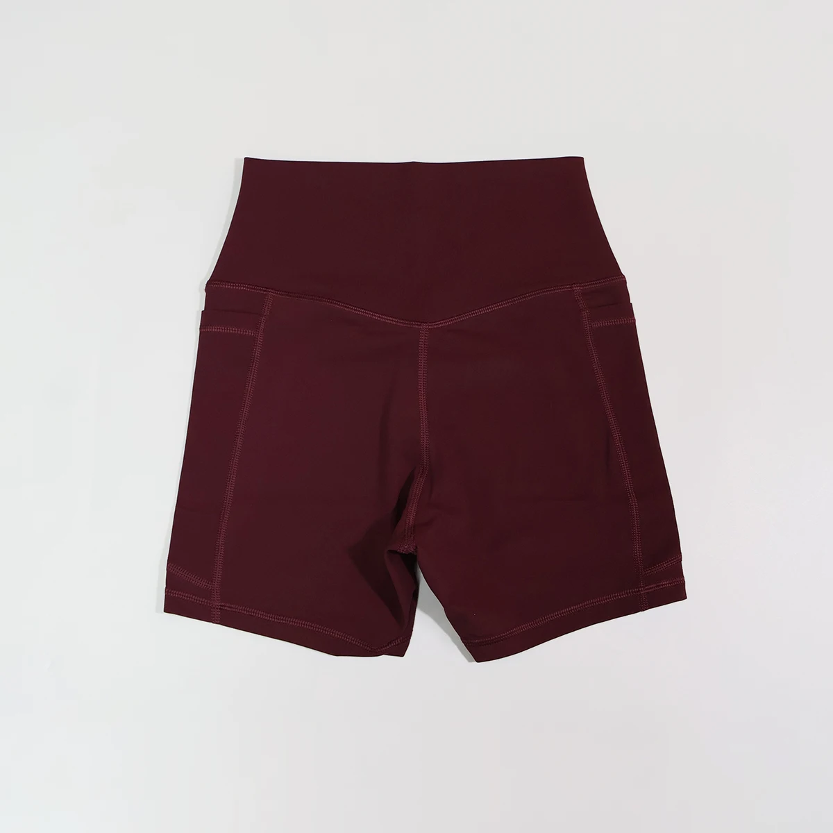 Damen-Sportshorts-Set mit hoher Taille, Taschen-Details, eng anliegende Laufhose, Damen-Fitness-Workout-Yoga-Leggings, Po-Lifting – Detail 7