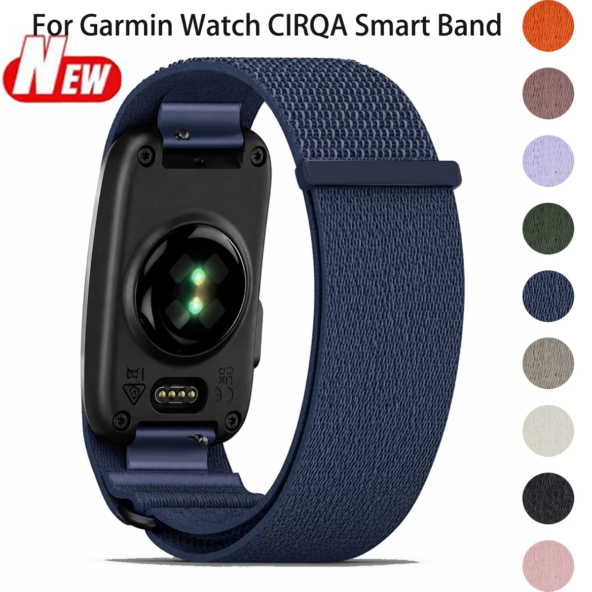 Nylon Loop Strap for Garmin CIRQA Smart Band Lightweight Adjustable Straps for Garmin Cirqa Sports Fitness Wristband/Armband