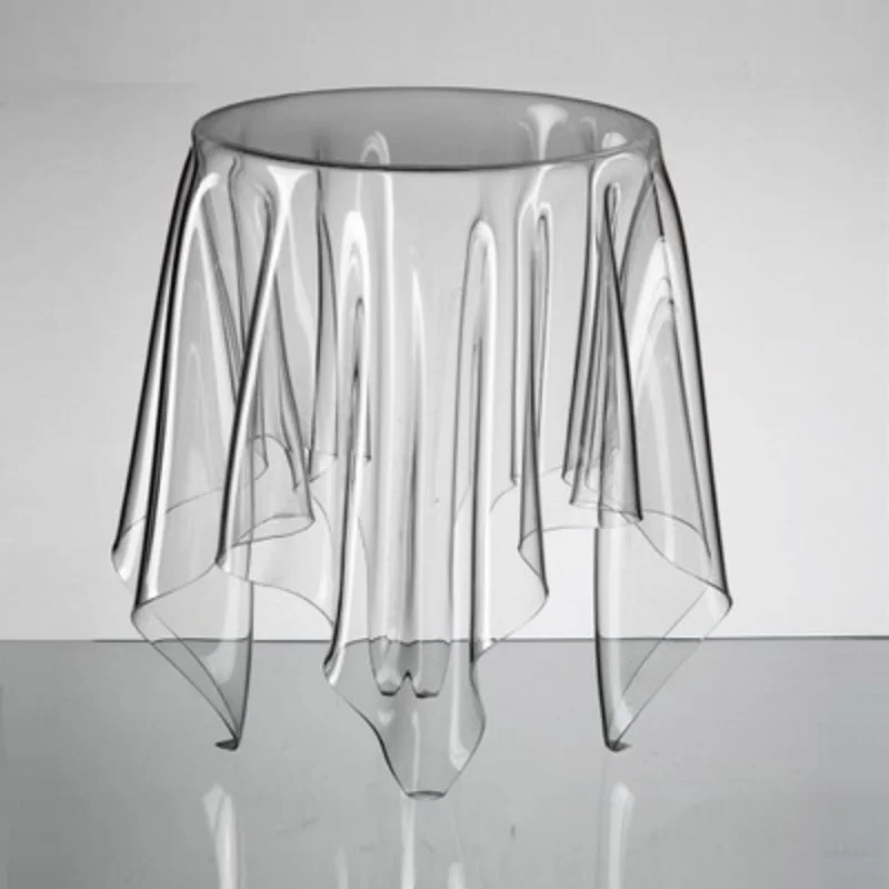 Floating Corner Table Acrylic Side Table Simple Modern European Style Living Room Small Round Table Creative Tea Table