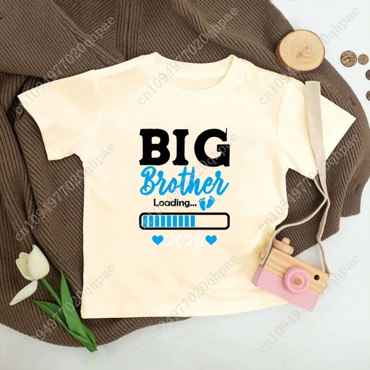 Big Brother 2026 Print Kids Shirt Pregnancy Announcement Clothes Big Bro T-shirt Child Retro Short Sleeve Tee Boys Summer Outfit