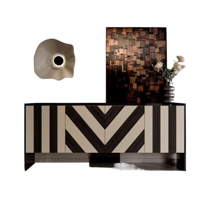 

Medieval Italian minimalist pattern side cabinet, entrance entrance foyer decorative cabinet