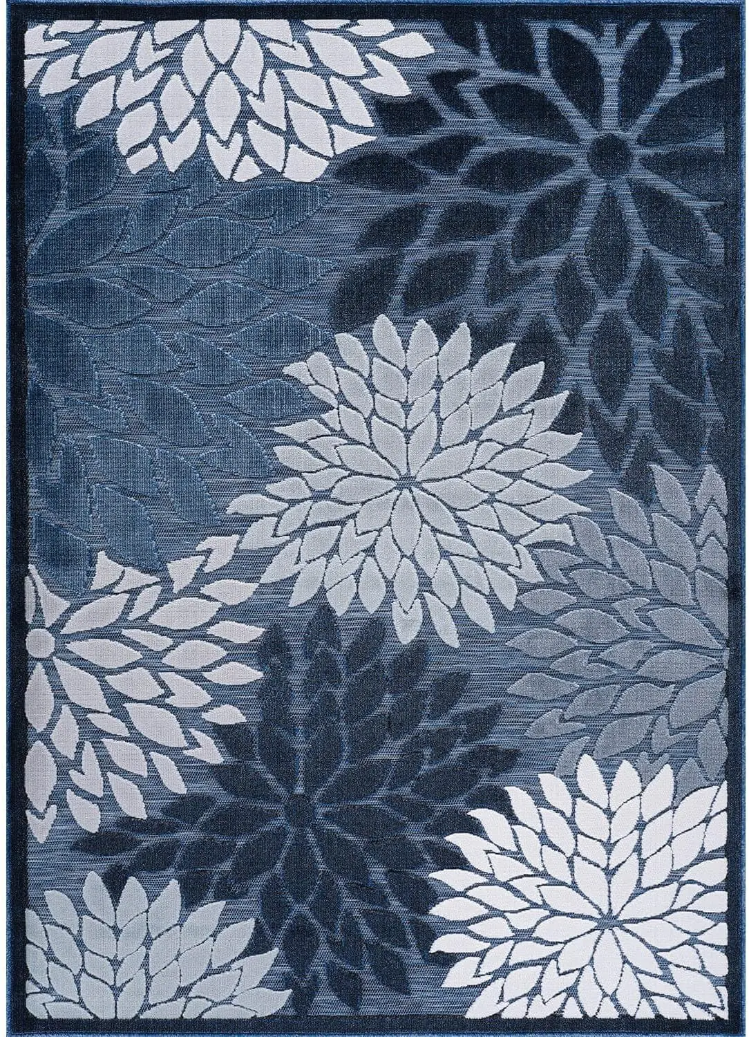 Alfombra grande con estampado Floral para exteriores, tapete de área Tropical moderna, limpia, no se cae, para sala de estar, porche, jardín, lavable, 10x14