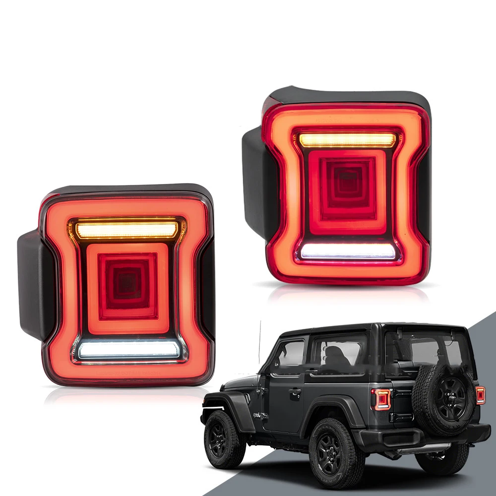 Factory Car Accessories Tail Lamp For Wrangler 2018-UP Full LED Tail Light Turn Signal With Sequenial Indicator