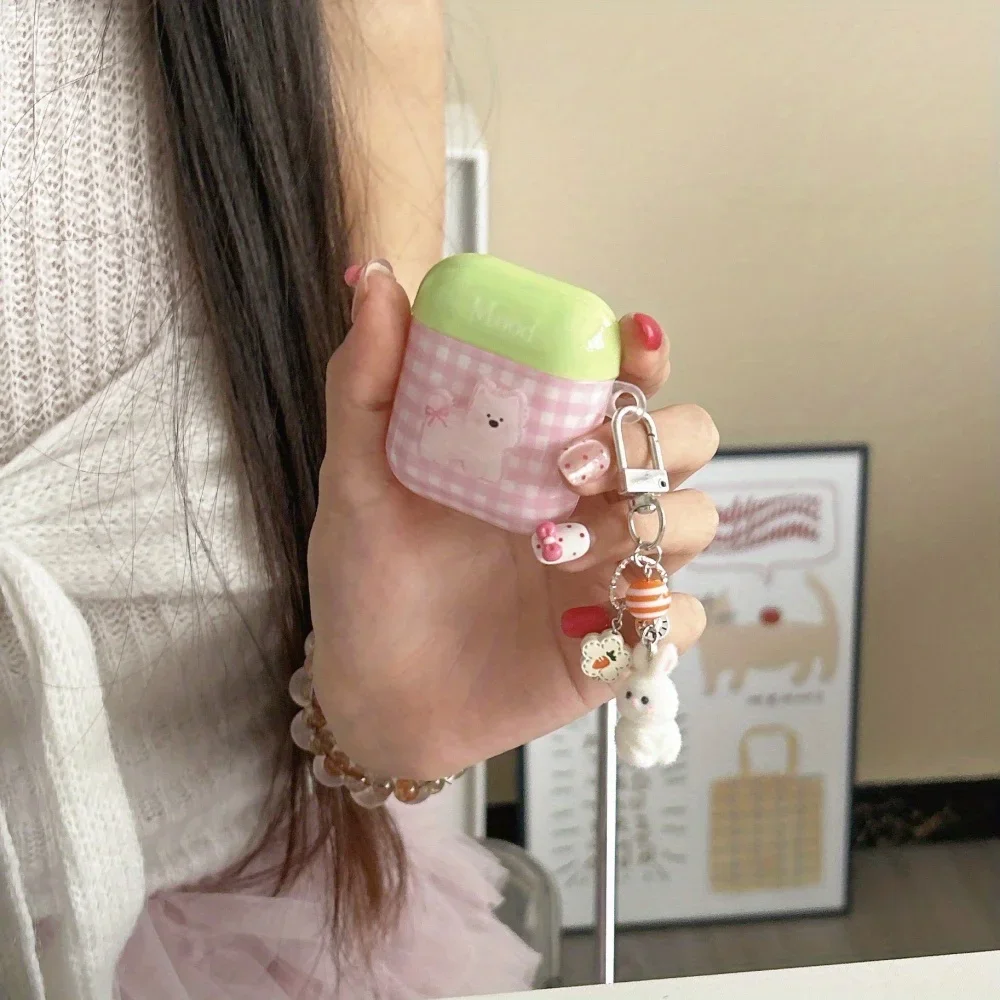 

3D Dog Puppy Earphone Case For Airpods 1 2 3 4 Cover 3D Rabbit Chain Soft Protect For Airpod Pro Pro2nd Fundas