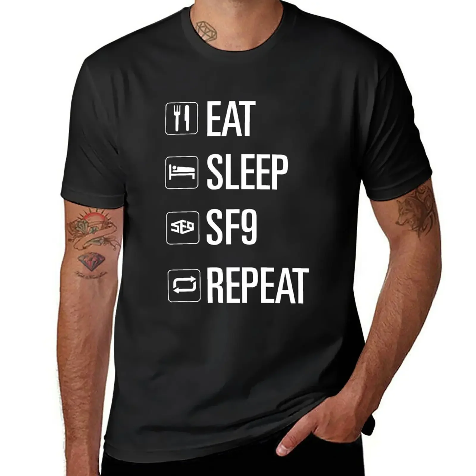 

New SF9 ONLY T-Shirt street wear cute clothes quick-drying boys whites mens t shirts