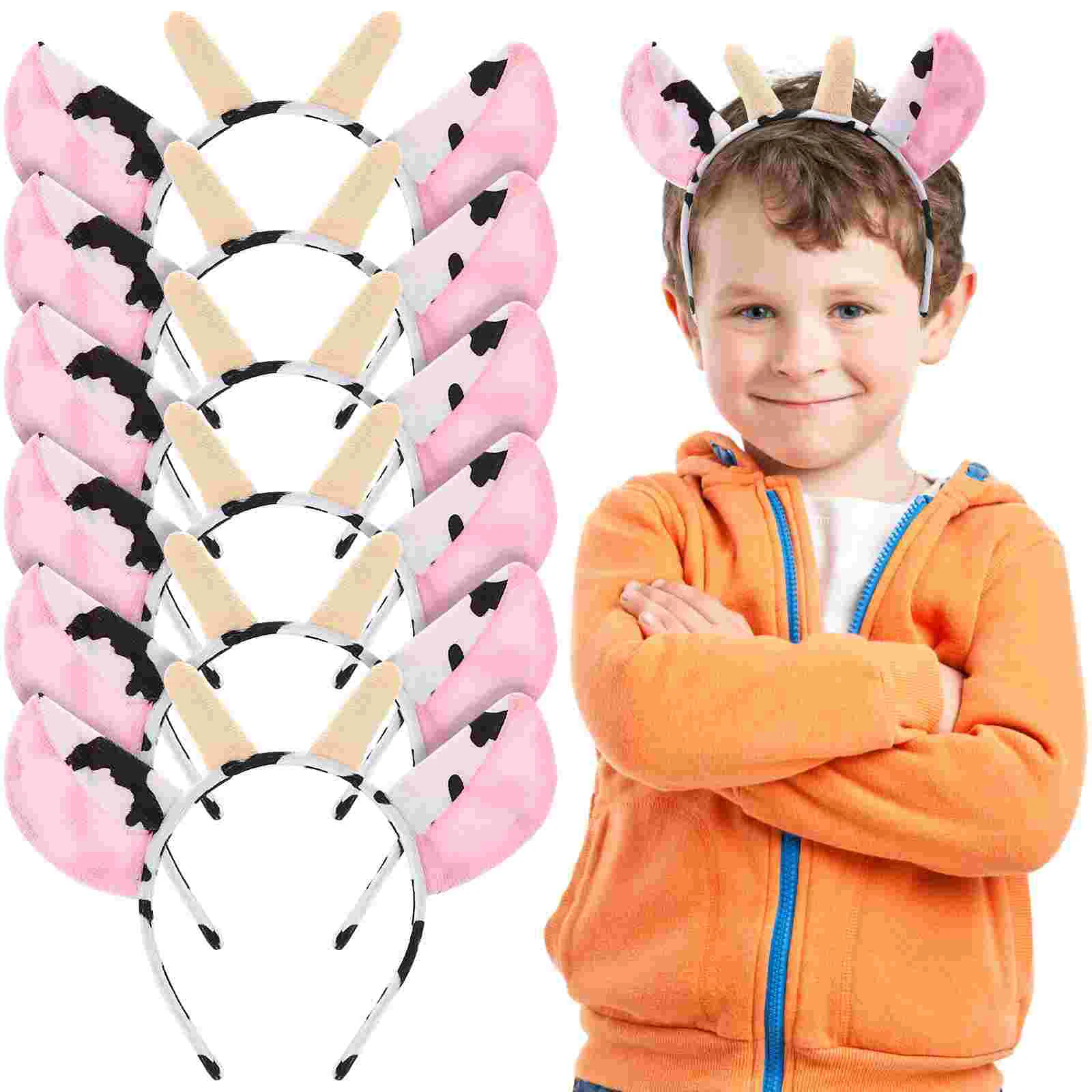 6 uds. Diadema de animales para fiesta, tocado para niñas, decoración para el cabello, diademas con orejas, accesorios de decoración de animales para niños rellenos