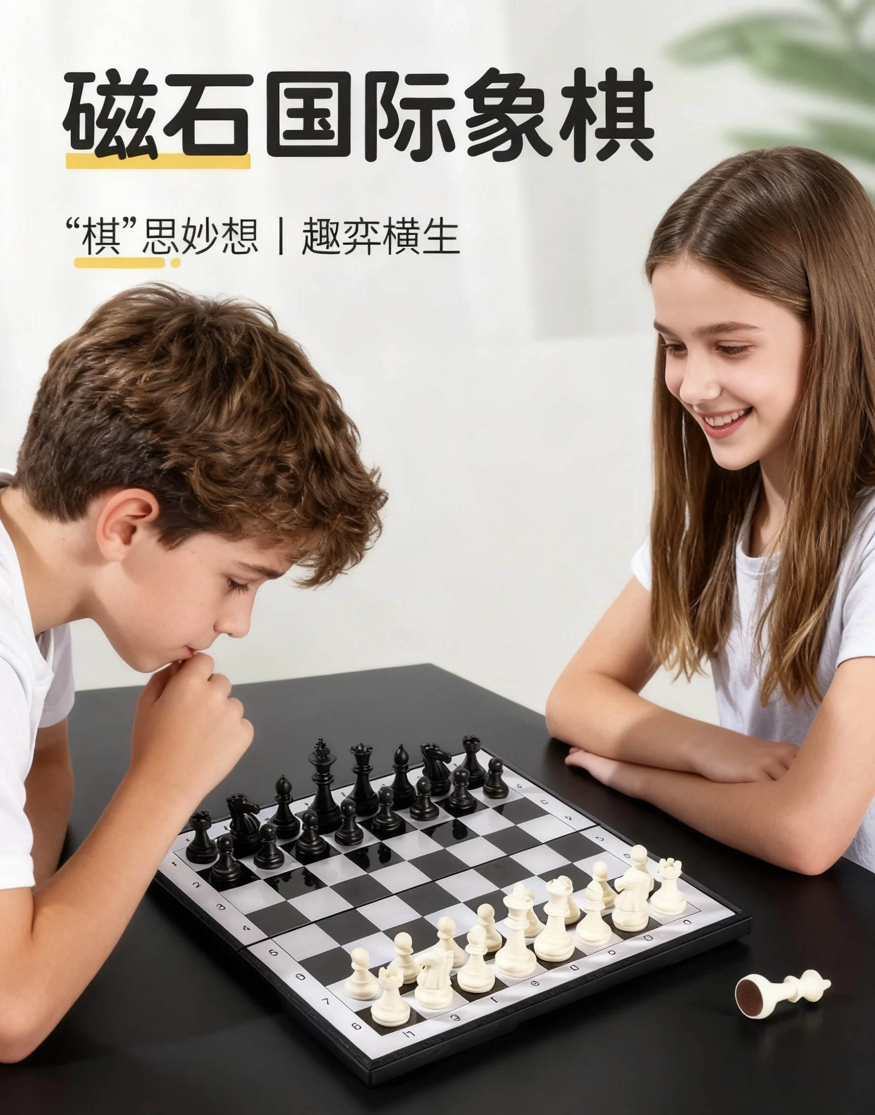 

Magnetic Chess Set Folding Portable Board - Chess Pieces for Adults Kids Students board game