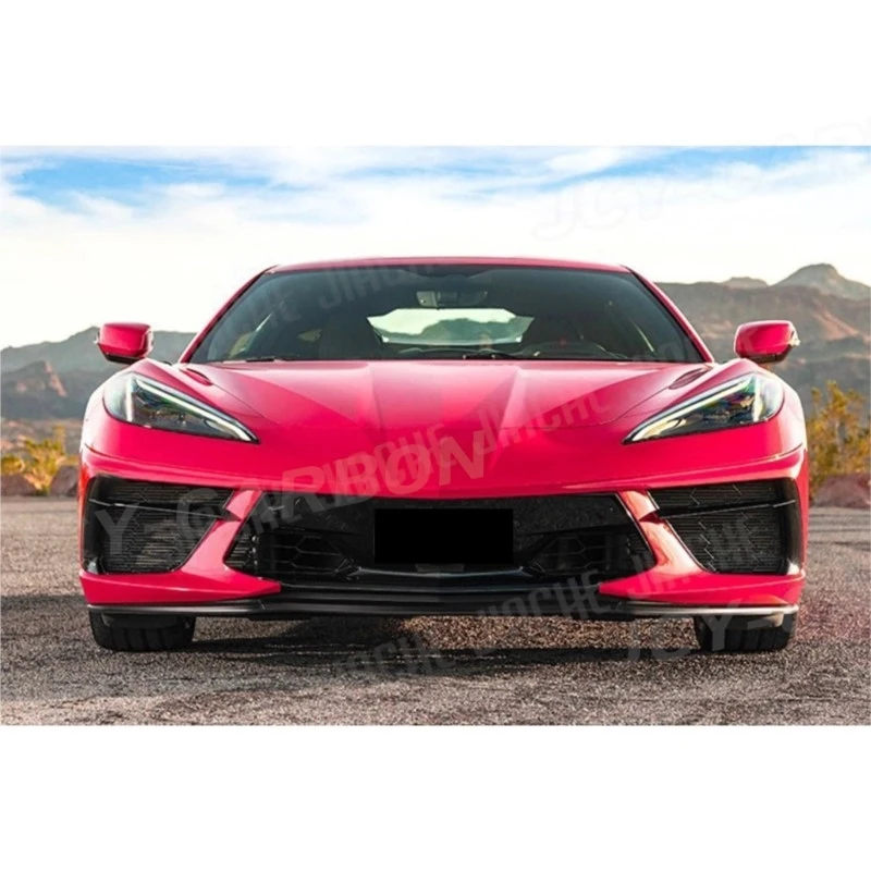 

Dry Carbon Fiber Front Lip Spoiler For Chevrolet Corvette C8 2019+ Front Bumper Lip Splitter Diffuser Guard Tuning Protector