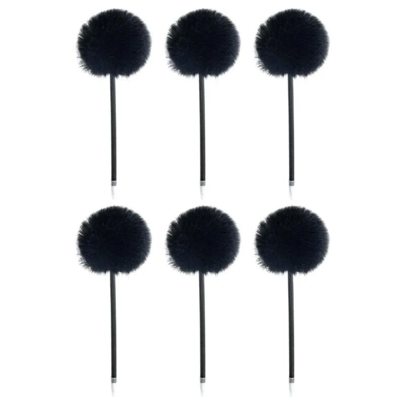 6 ชิ้นขนฟูปอมบัลล์พลดอร์ดปากกา 0.7 มม