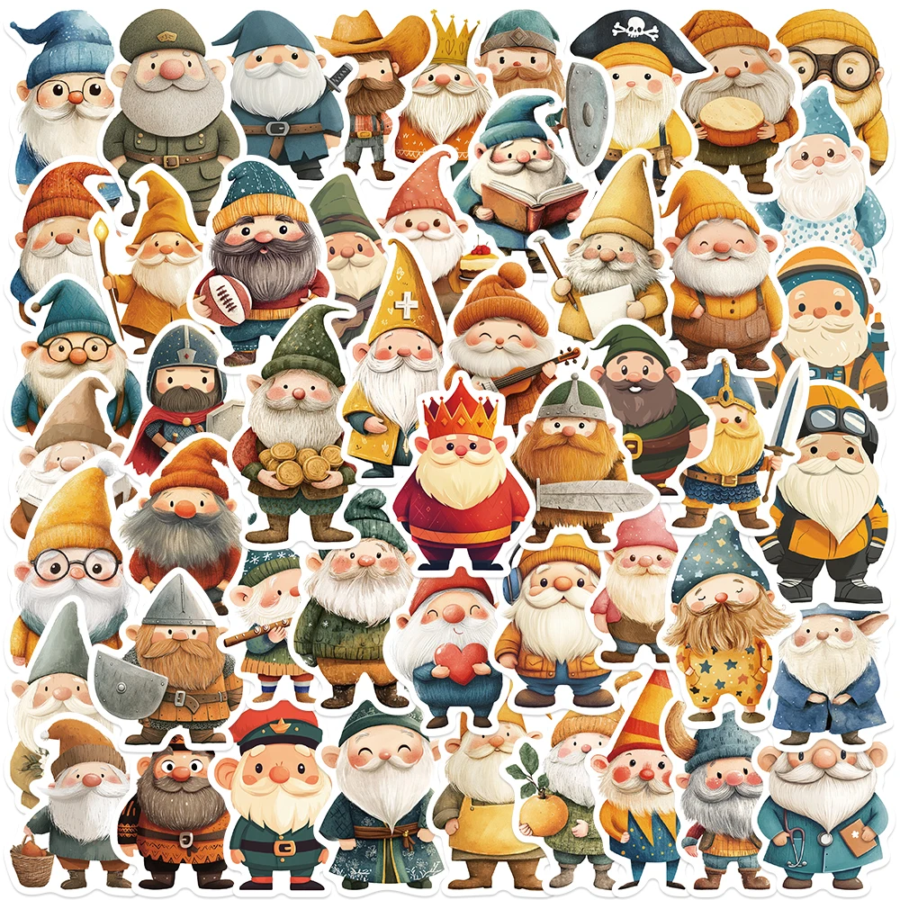 50pcs Cartoon Cute Character Illustrations Stickers Decals For Laptop Scrapbook Luggage DIY Aesthetic Stickers Kids Toys Gifts