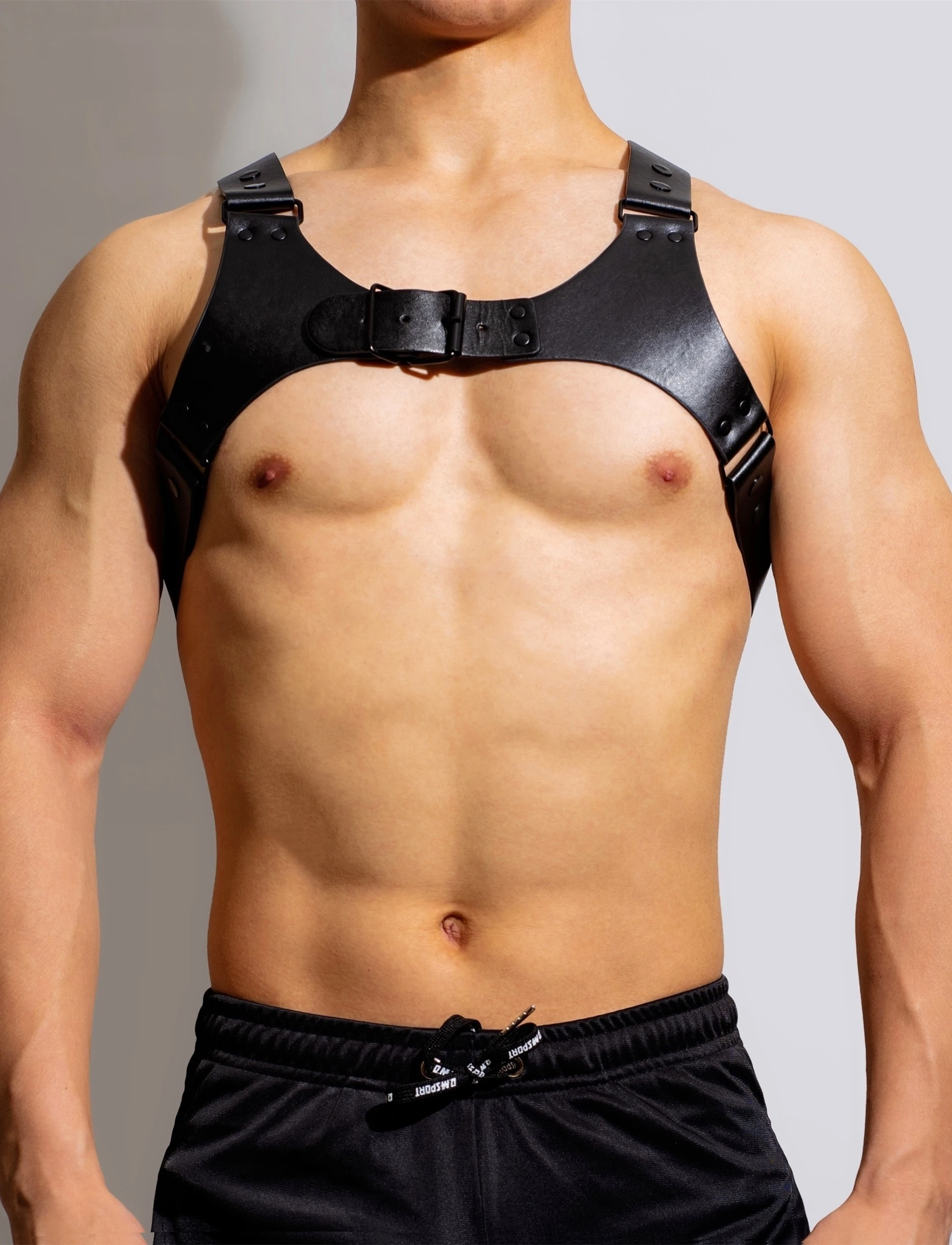 Solid Black Hot Lingerie Man Sexual Body adjustable Chest Harness Belt Strap Punk Rave Costumes Harness Men Gay Clothing  Party