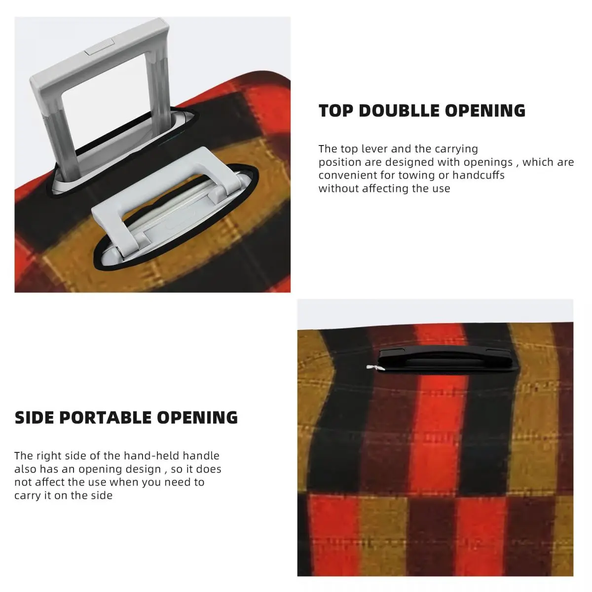 منطقة خط Moquette غطاء مقعد غطاء حقيبة حماية مرونة رحلة الأمتعة حامي يغطي لمدة 18-32 بوصة
