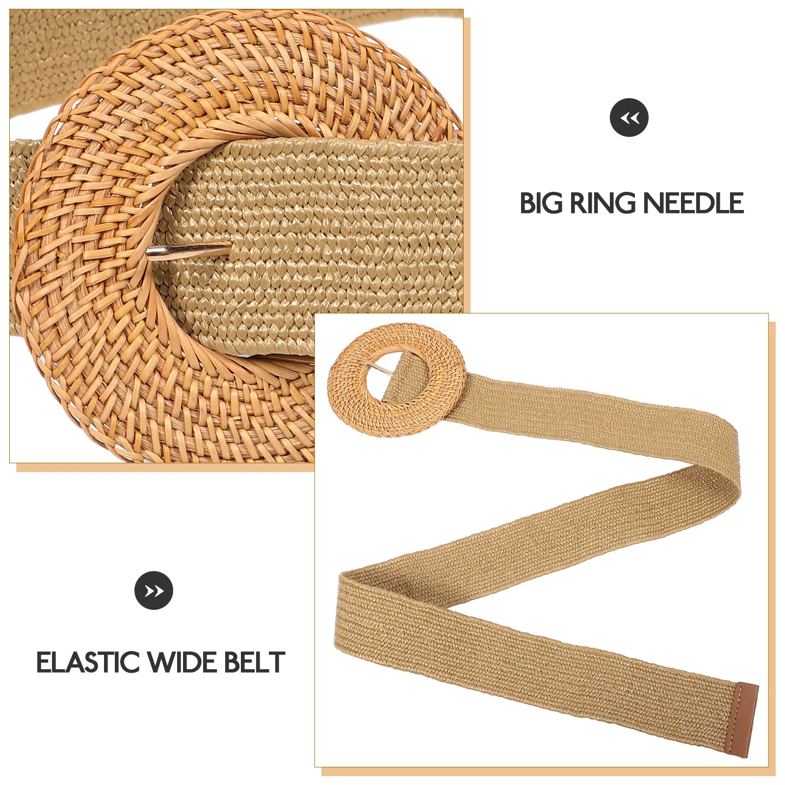 

Bohemian Woven Belt Women Dress Waist Belt Adjustable Buckle Elegant Outfit Accessory for Wedding Prom Birthday