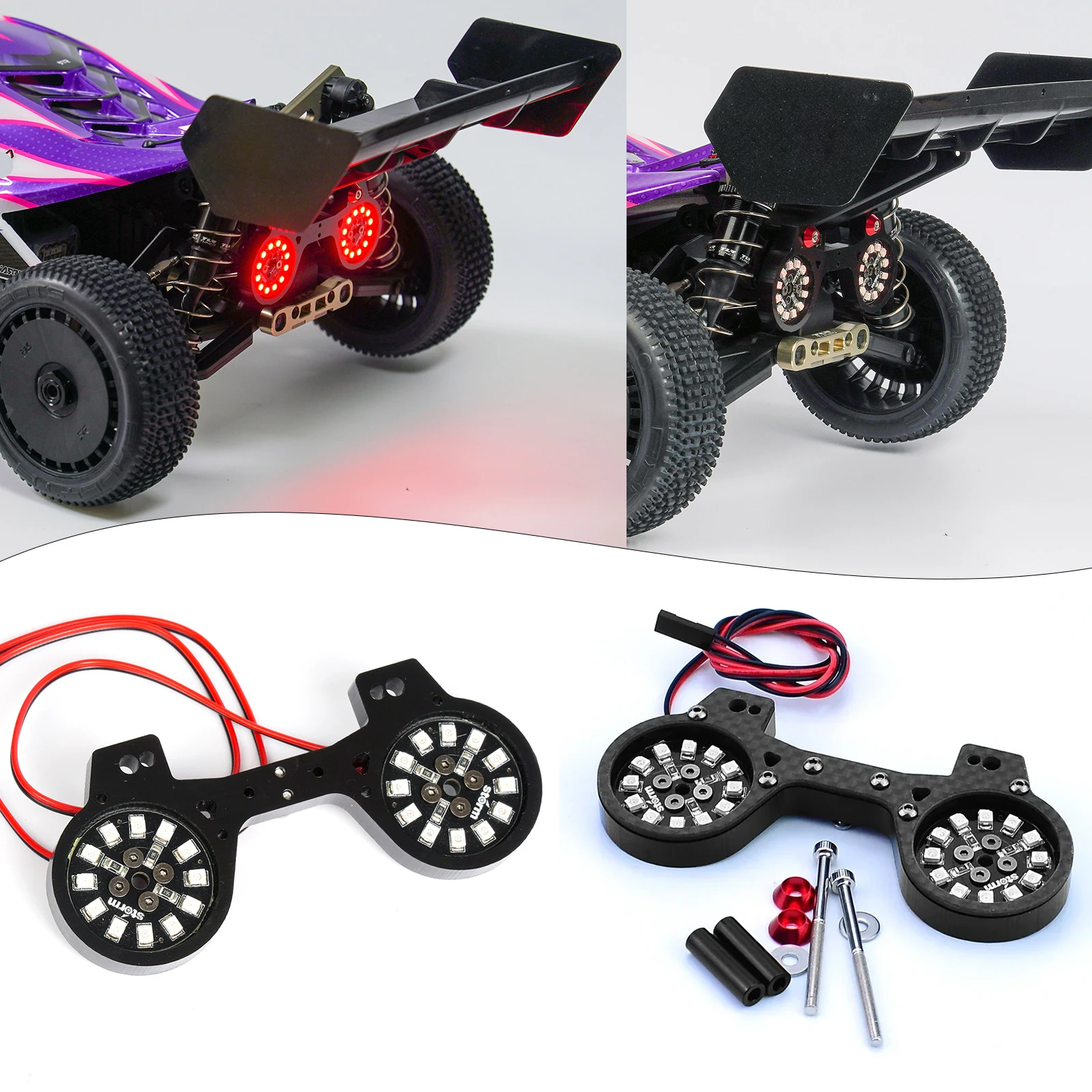 RC car LED Simulation taillight for 1/8 ARRMA RC TYPHON V5 TLR KRATON NOTORIOUS OUTCAST 6S BLX EXB Buggy Truck Car