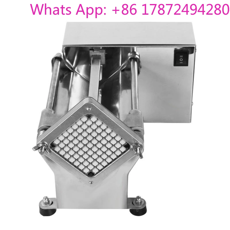Electric French Fry Cutter (with 3-size Blade Grids) Carrot/Sweet Potato/Potato Strip Cutting Stainless Steel Construction