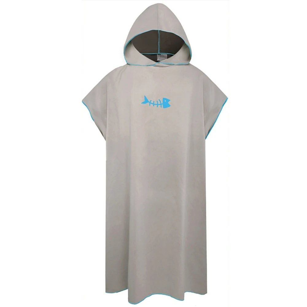 

Пеленальная накидка из микрофибры для серфинга, носимое банное полотенце, халат, серый, тонкая версия, ультратонкое волокно, 109*88 см, 420 г квадратных грамм