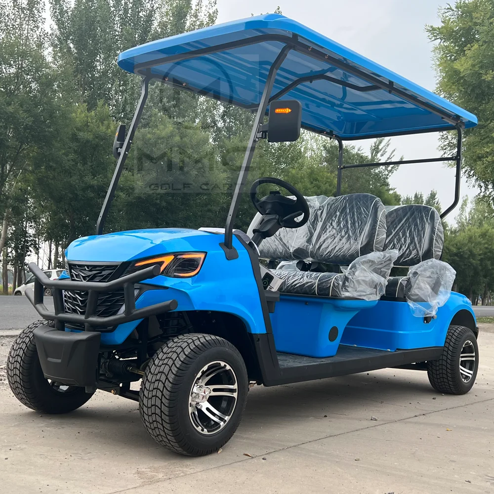 2024 High Performance Cust Powerful 4 Wheel Club Car 5000W Motor Golf Buggy Cart Rapid Delivery 4 6 Seater Electric Golf Cart