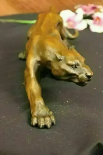 Jaguar Panther Leopard Cougar Big Cat Collector Artwork Bronze Statue Art Deco