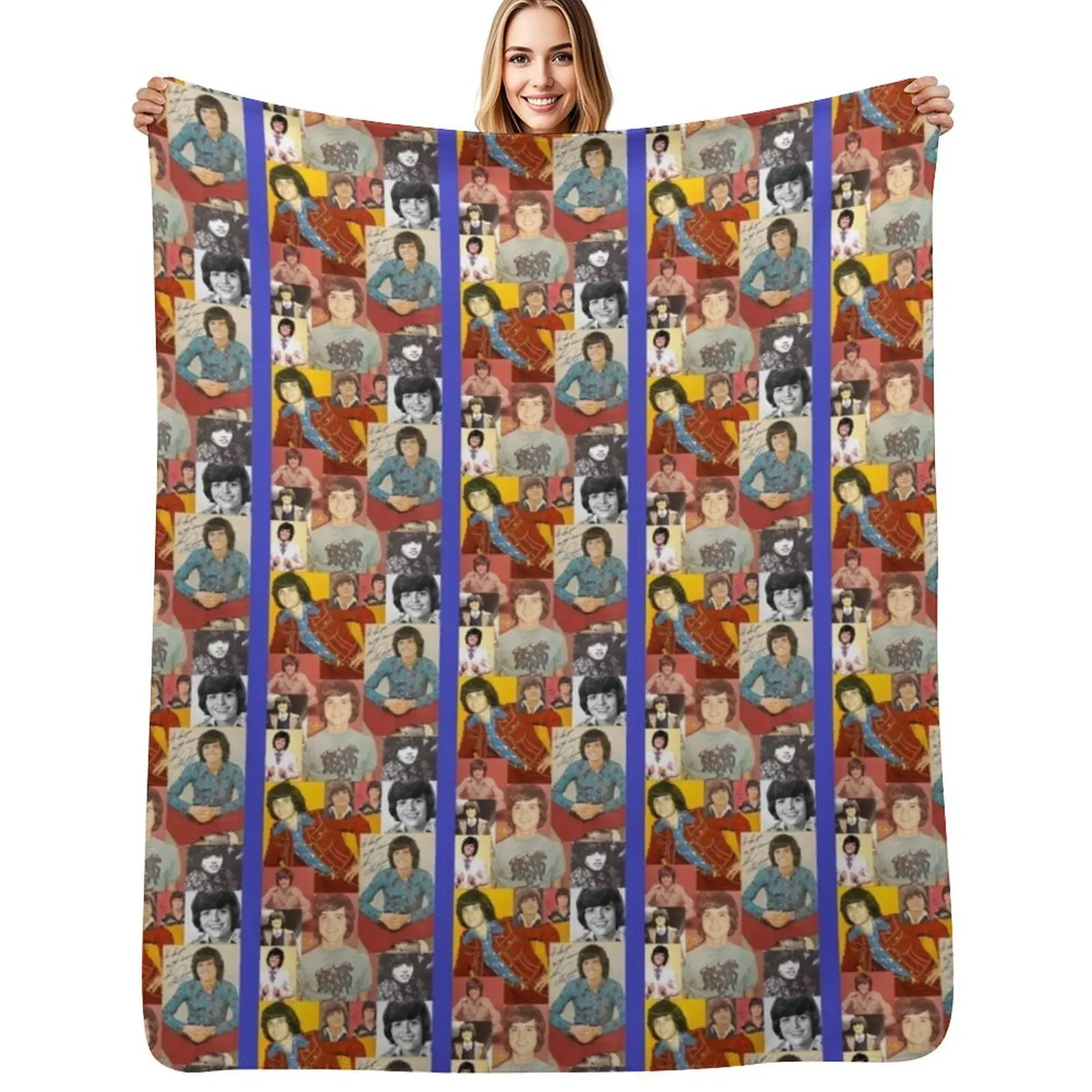 

Donny Osmond Collage Throw Blanket Soft Solid Color Blanket for Couch Bed