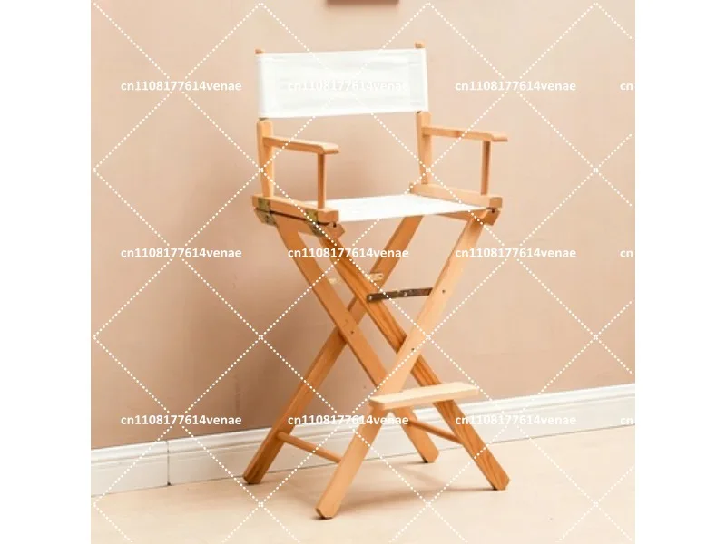 Solid Wood Director Folding Canvas Chair Outdoor Leisure Back Chair Photography Prop Exhibition Display