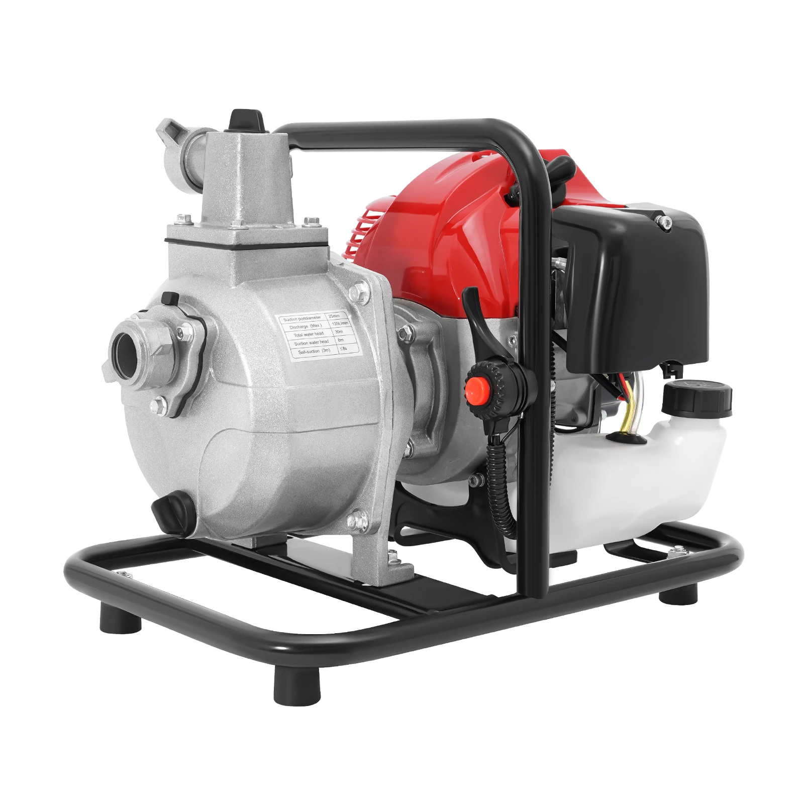 1,25 кВт насос для перекачки воды бензиновый 2-тактный водяной насос одноручный мобильный портативный водяной насос