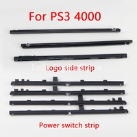 1PC For PS3 Slim 4000 Console Logo Strip Power Switch LED Strip Light Plate Cover Shell Front Housing Case Faceplate Panel