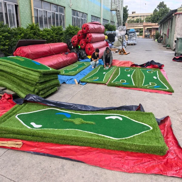 2026 Golf Putting Green Practice Mat with Flags  Golf Course Training Aid for Home Office Backyard  Patiopromote sales