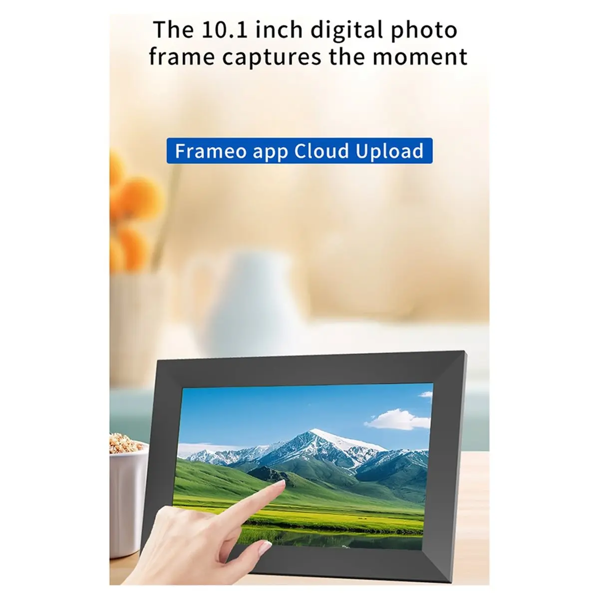【★2026 Popular♠】Smart Digital Picture Frame WiFi 10.1 Inch IPS Touch Screen with 16GB Storage Auto-Rotate Wall Mountable AU Plug