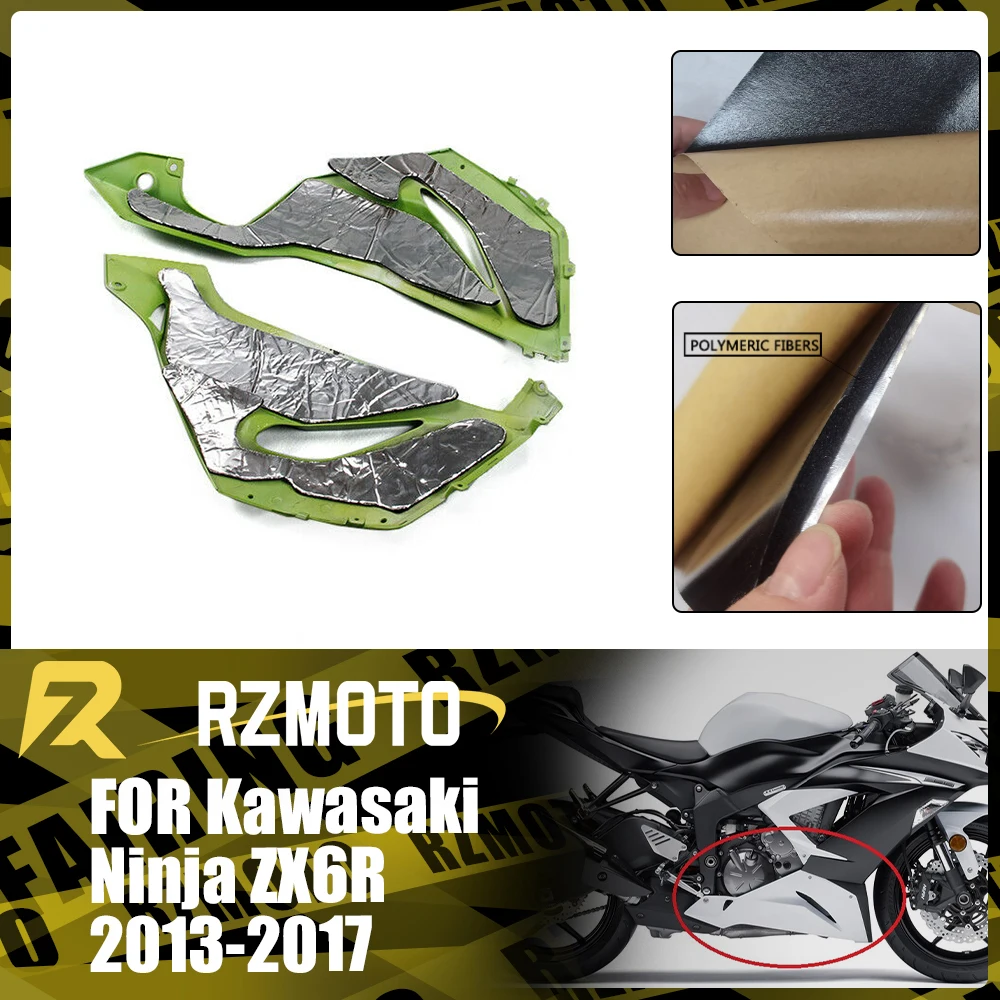 For Kawasaki Ninja ZX6R 2013-2017 Motorcycle Protective Heat-Insulating Film ABS Fairing Professional Heat Shield