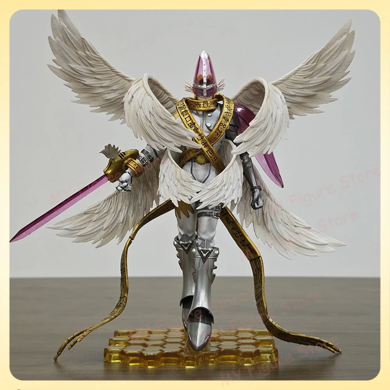 22cm Holy Angemon Figure Digimon Adventure Figures Angemon Anime Figurine Model Collect Desk Decoration Kid Toy Birthday Gift