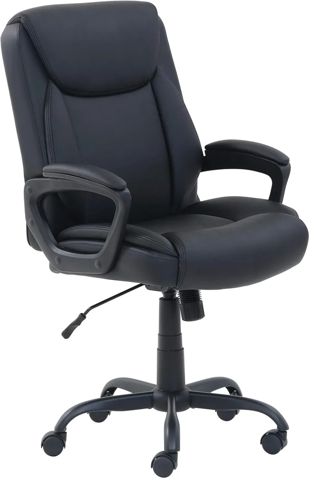 

Classic Padded Mid-Back Office Computer Desk Chair with Armrest, 26"D x 23.75"W x 42"H