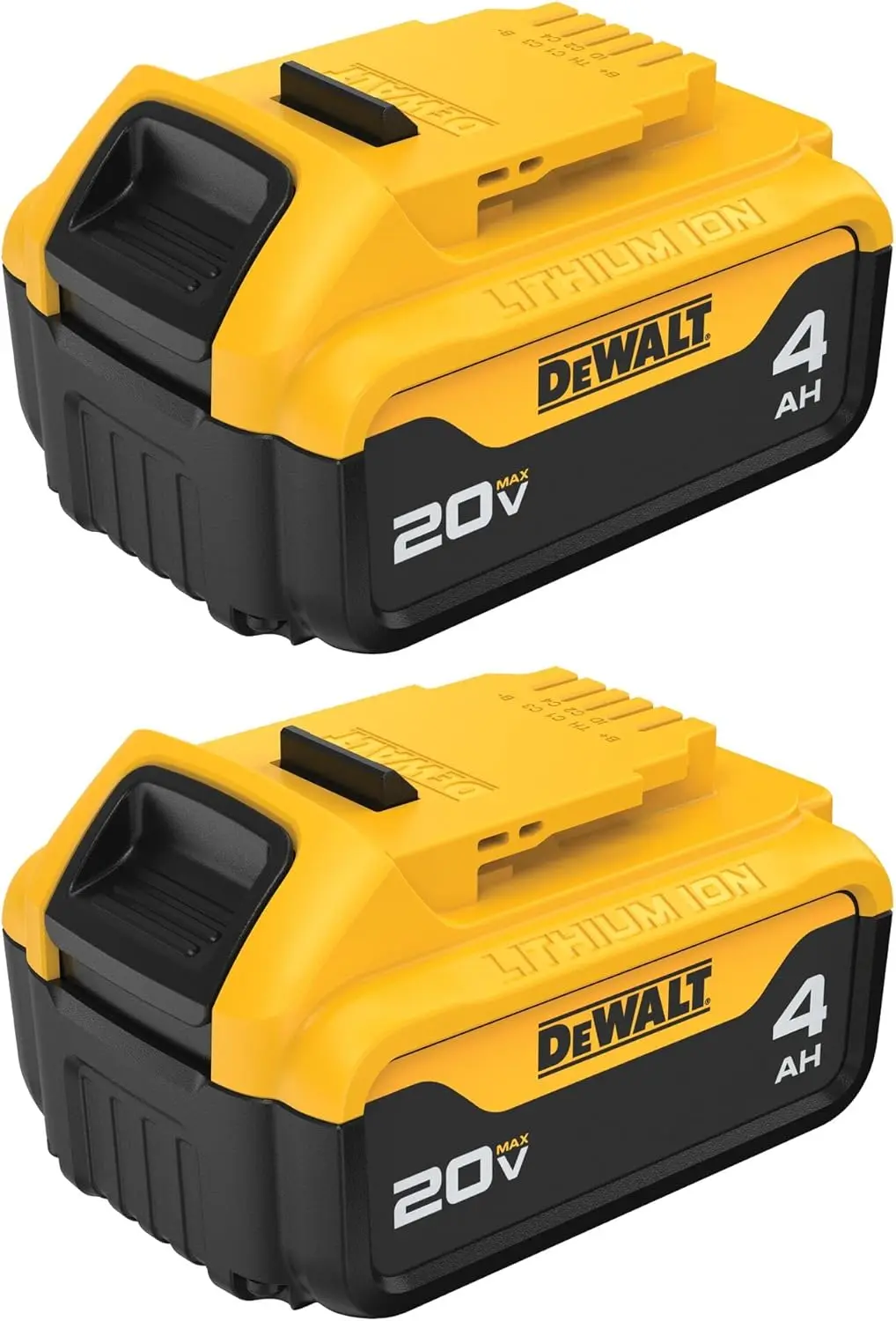 DEWALT 20V MAX 4 Ah Lithium Ion Battery 2-Pack (DCB204-2)