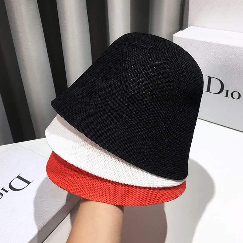 

Летние дышащие льняные хлопковые тонкие солнцезащитные шляпы, женские вязаные крючком шляпы-ведра ручной работы с широкими полями, женские складные панамские кепки