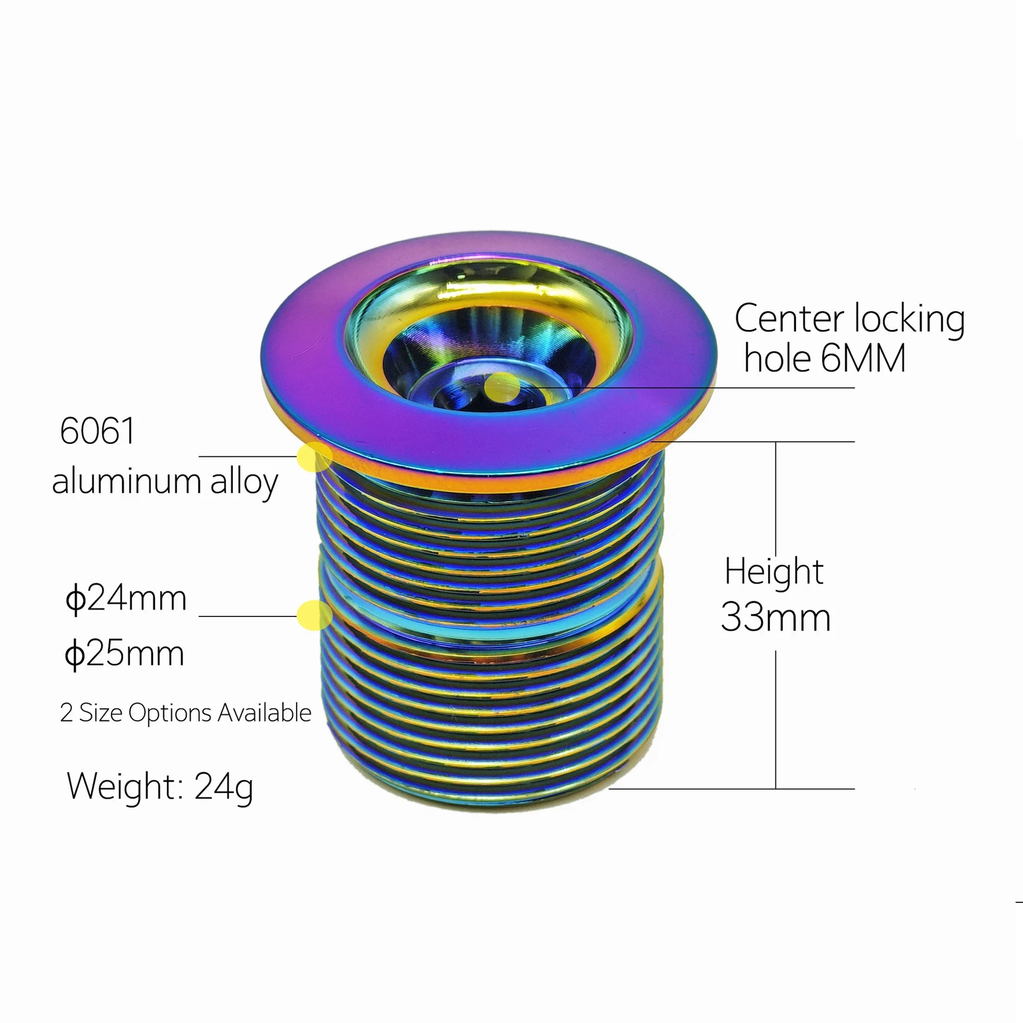 BMX Internal-Thread Aluminum Fork Top Cap for BMX Freestyle Bike Bicycle BMX Fork Top Cap Fork Bolt