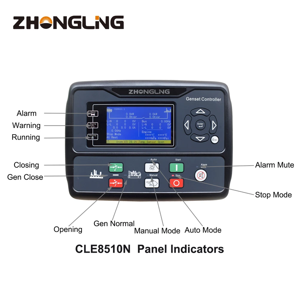 China generator spare parts Controller CLE8510N  ZHONGLING control panel for electrical control cabinet generator modules