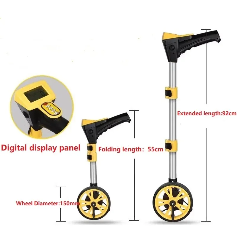 Small wheel digital display digital display telescopic measuring wheel distance 0-99999m long distance meter measure wheel