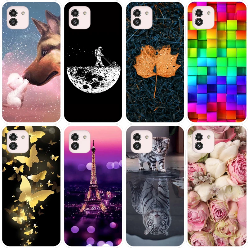 For Samsung Galaxy A03 Case Silicone Cute Animal Back Cover Case For Samsung A03 Phone Bumper On GalaxyA03 SM-A035F/DS 6.5 Inch