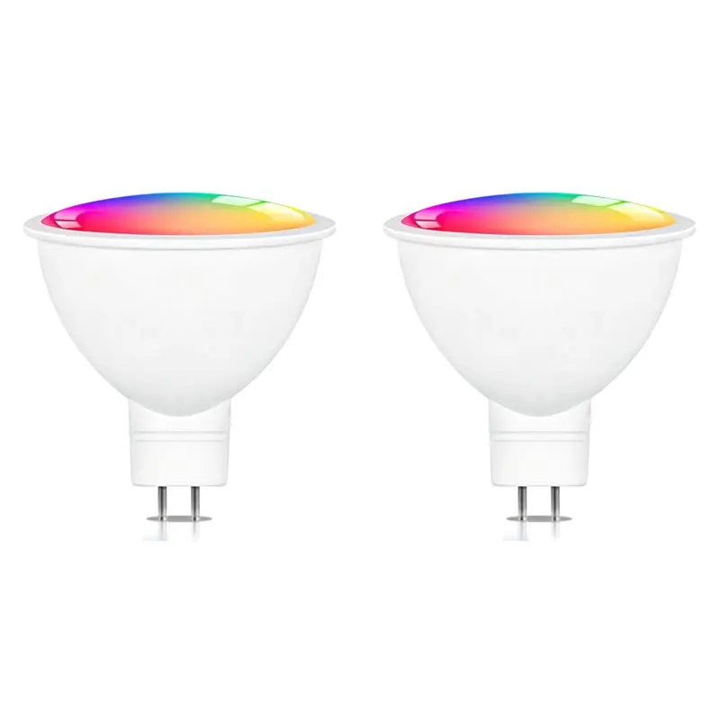B14C 2X TUYA WIFI Smart Bulb MR16/GU5.3 Spotlight Cabinet Light 12V RGBCW Bulb Dimmable LED Lamp Home Voice Control Spotlight