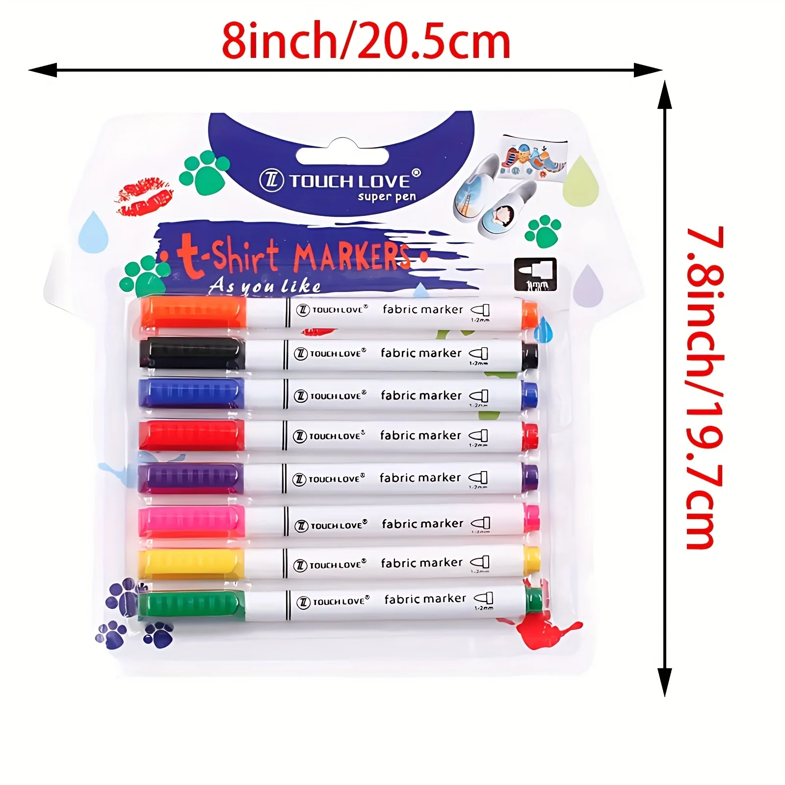 16pcs Random Color Fabric Markers, Non-Toxic Textile Pens, Ideal for DIY T-Shirt, Shoes, Clothes, Wood, Stone Art Craft