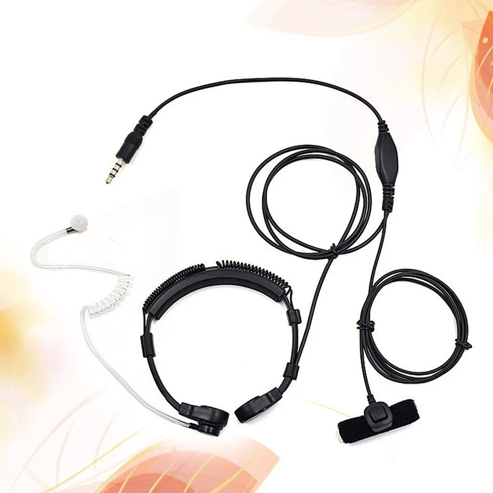 

Dual Use Earphones 3.5Mm Throat Air Duct Vibration Noise Cancelling Comfortable For Mobile Computer Special