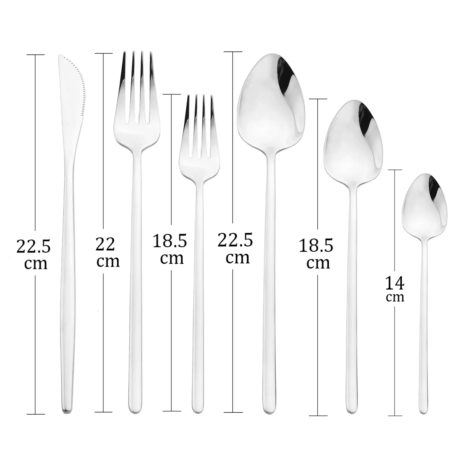 4/16/24/32Pcs Cutlery Set 304 Stainless Steel Flatware Set Fork Spoon Knife Dinner Set Silver Dinnerware Set Kitchen Silverware