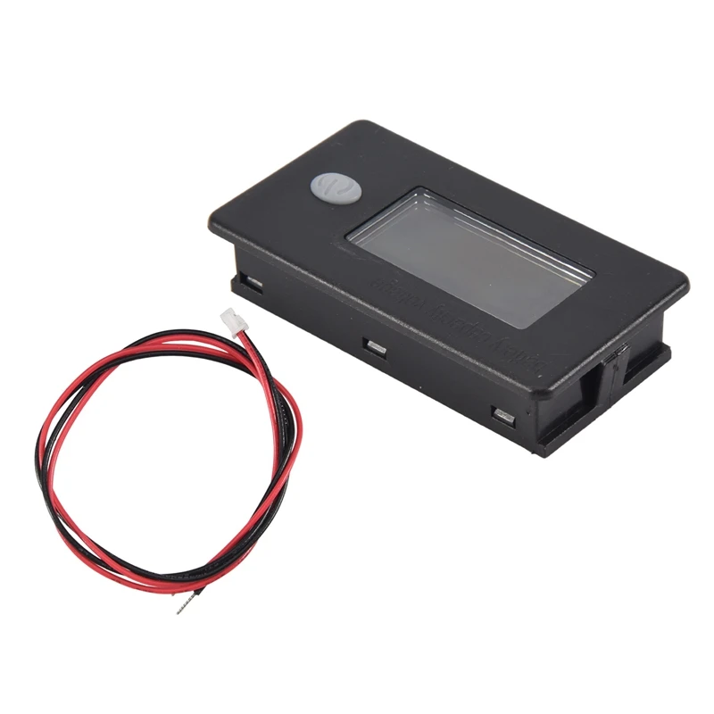 Batterijcapaciteitsmonitor, 10-100V batterijmeter, 12V 24V 48V percentagespanning Fahrenheit temperatuurindicatormeter
