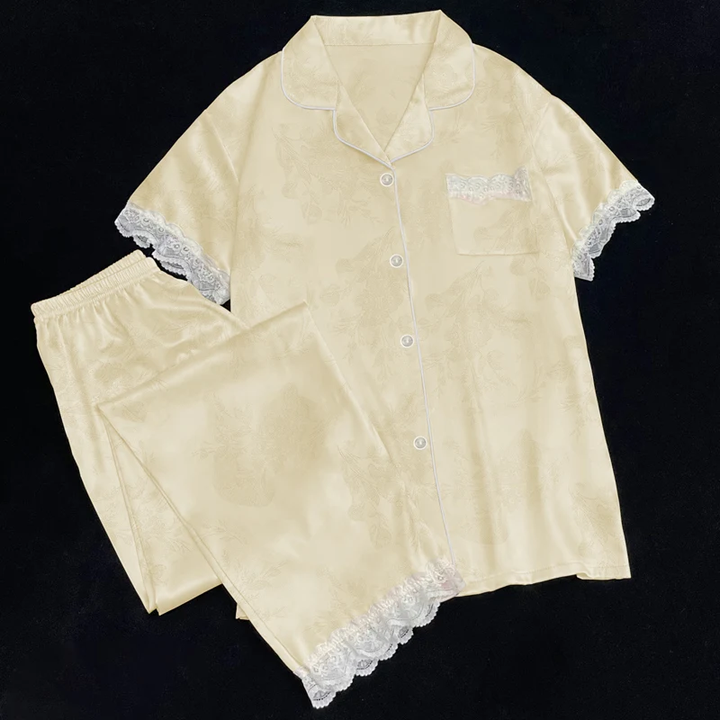 

Flower Print Sweet Cute Women's Pajamas Set Harajuku Style Kawaii Fashion Pajamas Set for Women Summer New Short Nightwear Woman