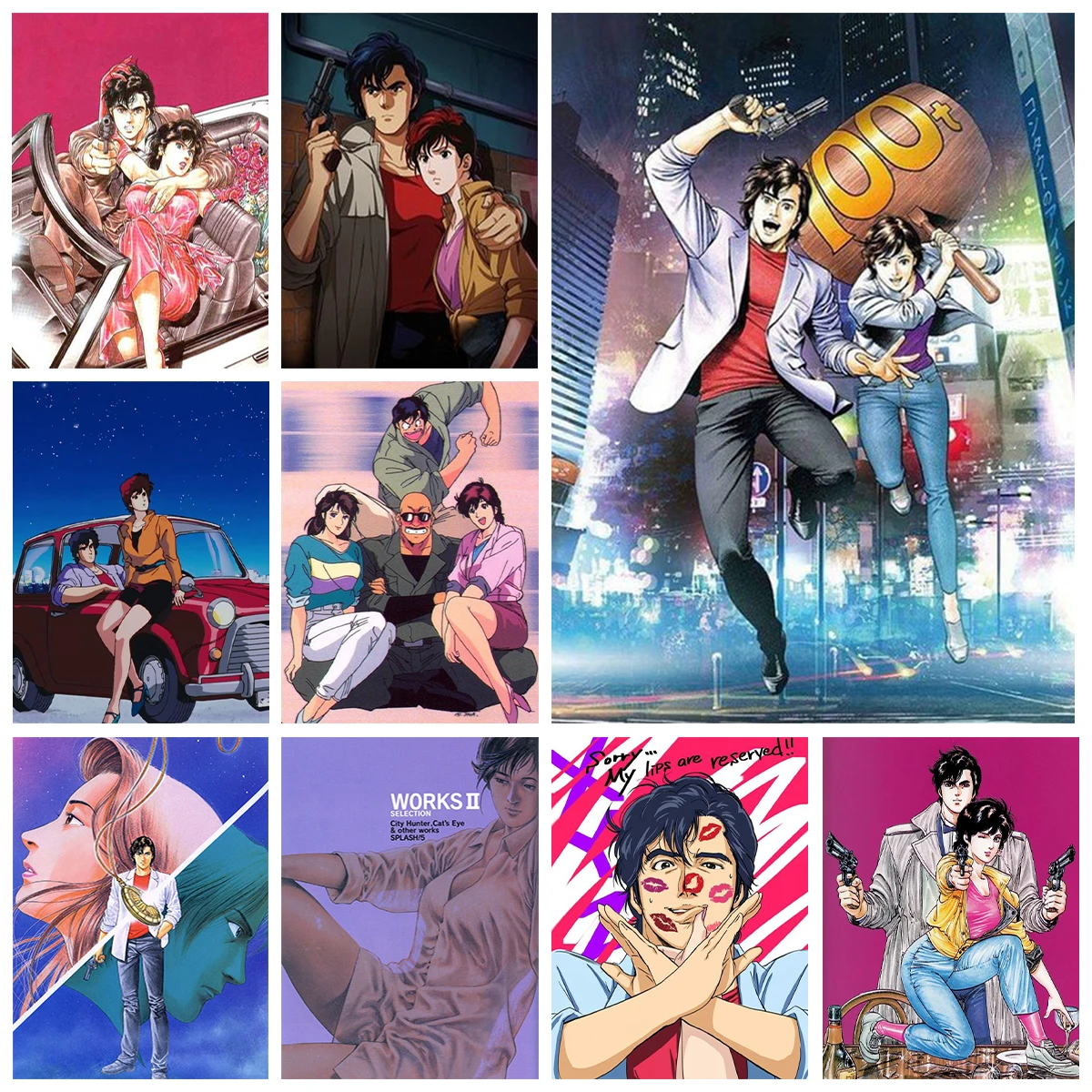 Japanese Anime Diamond Painting Kit City Hunter Pictures Diamond Embroidery 5D Cross Stitch Saeba Ryo Handmade Gift Home Decor