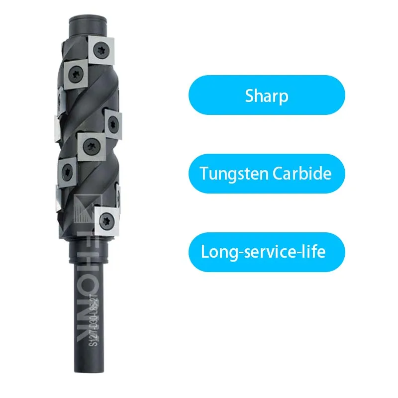 Punta del router con rivestimento a filo con gambo da 20 mm Pulizia inferiore Diametro 32 mm Punta del router a spirale per utensili per la lavorazione del legno Inserto in metallo duro sostituibile