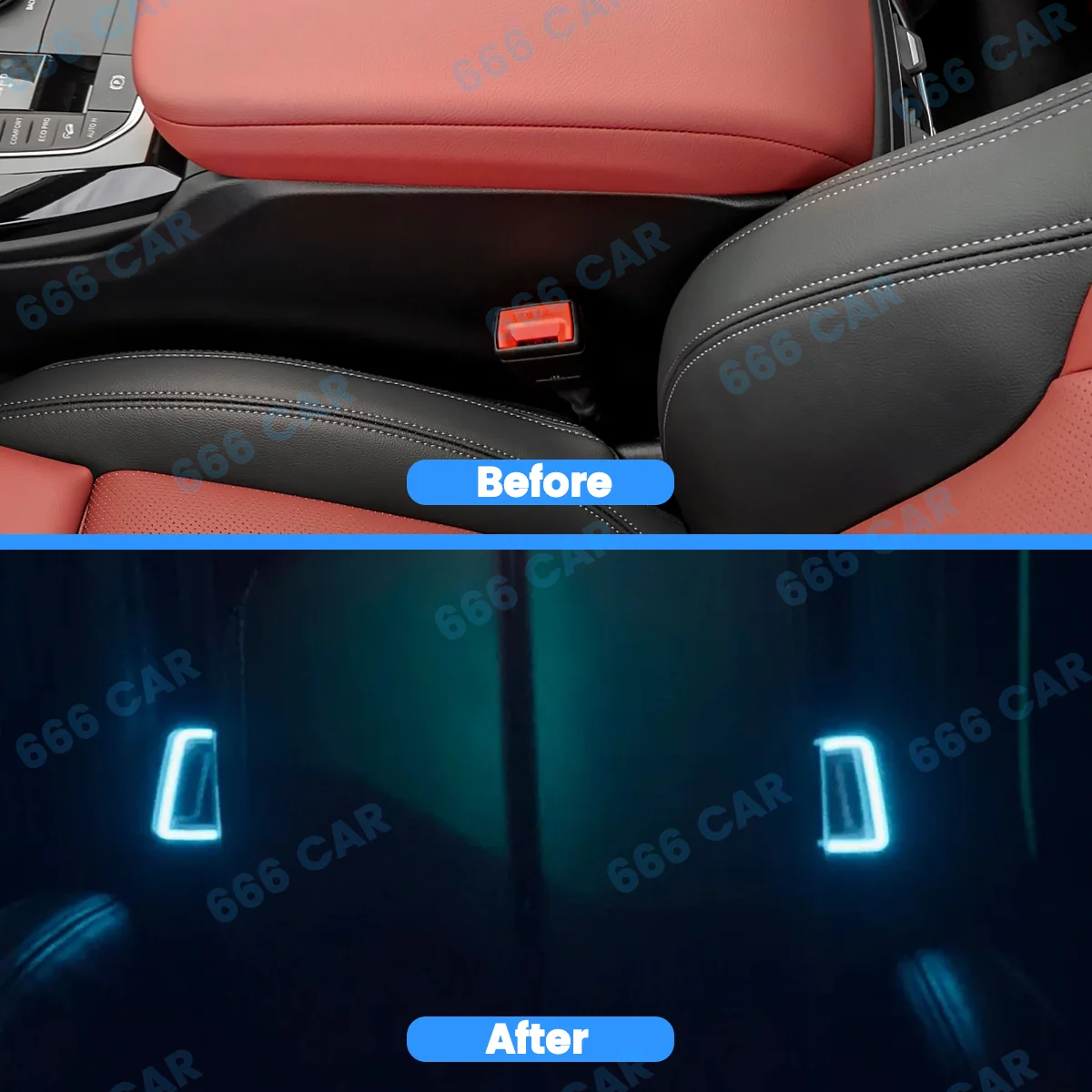 11 Color Seat Belt Buckle Ambient Light For BMW 2 3 4 5 6GT 7 Series G20 G30 G05 G06 G07 G01 G80 i3 M3 M4 Decorative accessories